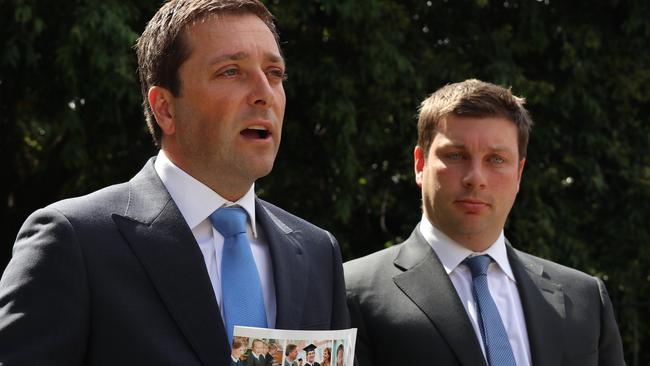 Matthew Guy and Tim Smith in happier times.