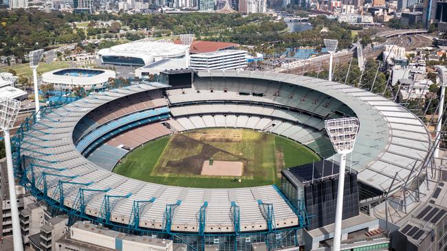 MCG turf is being replaced after the Taylor Swift concerts. Picture: Jake Nowakowski