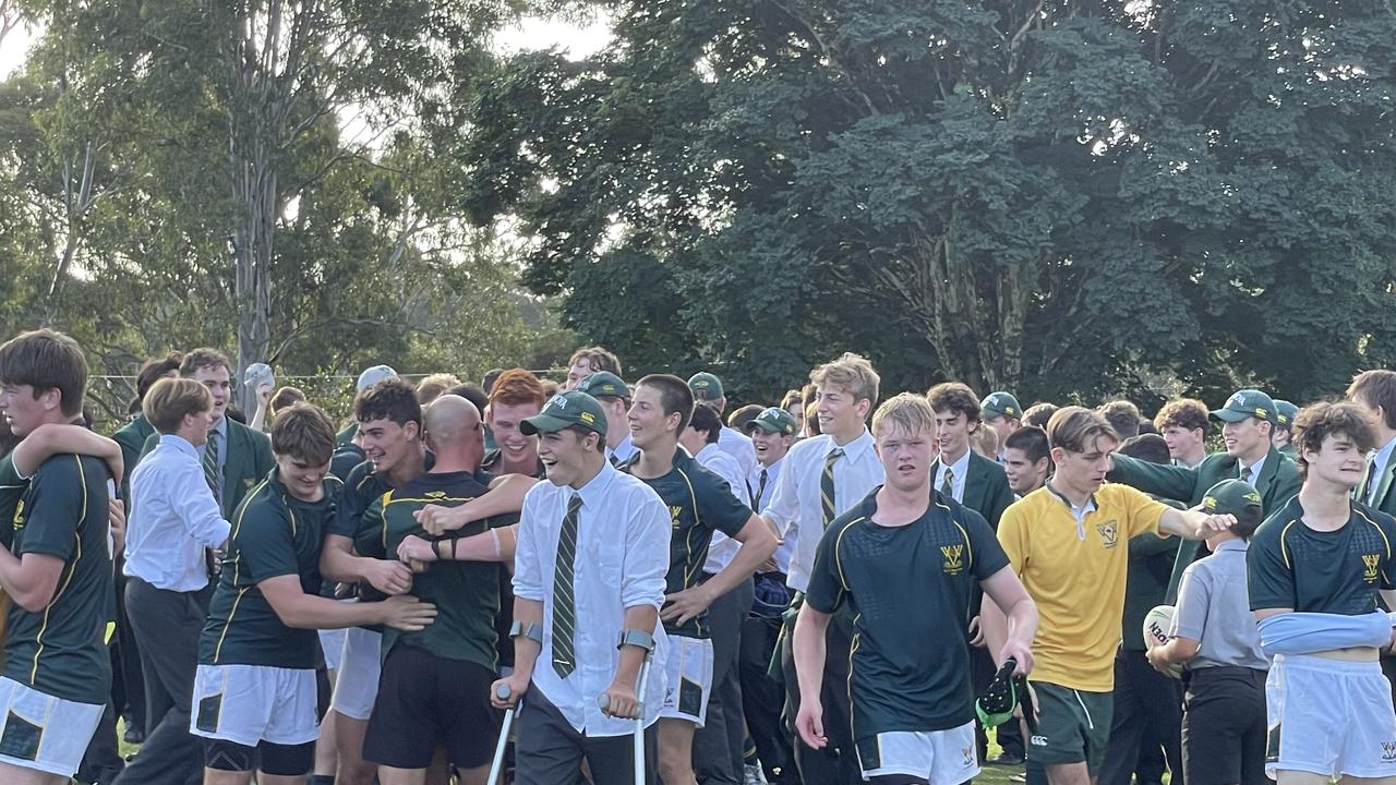 Villanova College supporters after their win over Iona College.