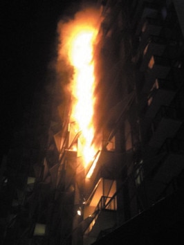 The Lacrosse building fire in Docklands.