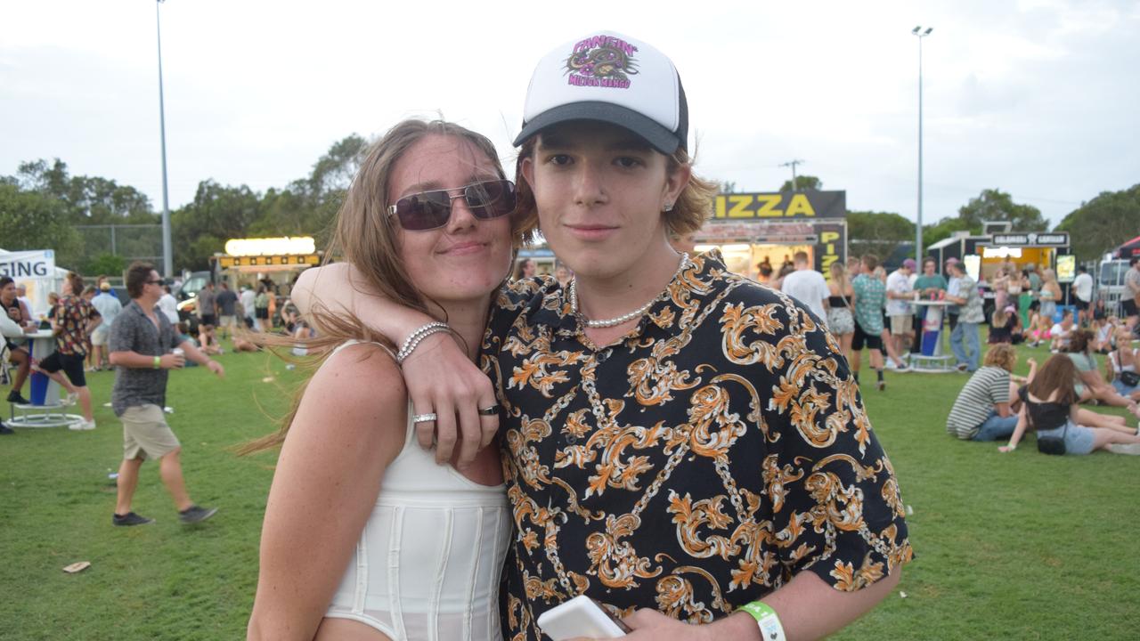 Festival-goers at The Jynx House Amplified music festival in Coolum