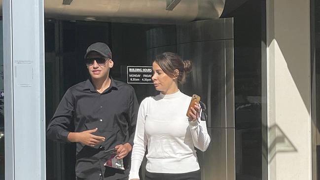 Joseph Bailey McIntyre (left) leaves Southport Courthouse.