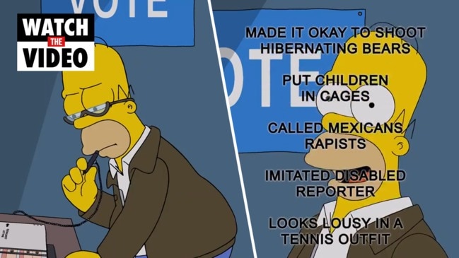 Simpsons' savage Trump gag before election