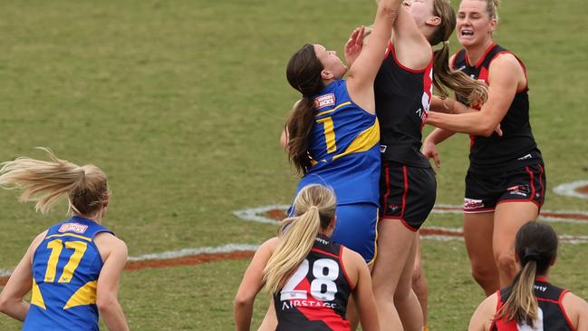 It was Lauren Wakfer’s first unofficial appearance for West Coast. Picture: Will Russell/AFL Photos via Getty Images