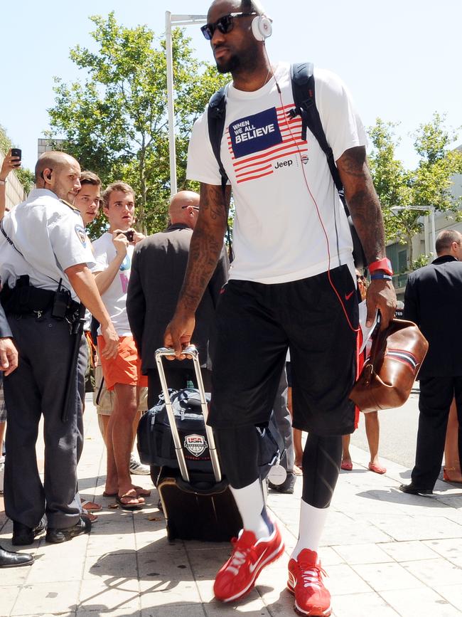 LeBron James in Barcelona, Spain. Picture: Getty Images