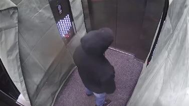 The man in a lift. Image: Victoria Police