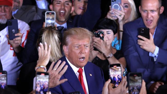 Former President Donald Trump arrives at an event at the Mar-a-Lago Club April 4, 2023 in West Palm Beach, Florida.