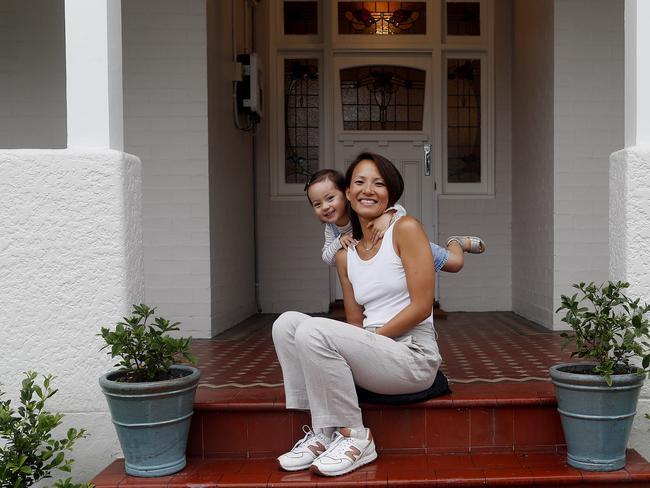 Mary Nguyen and her daughter Daisy outside their Kensington home in SydneyÃs south-east, Wednesday 2 February, 2022. Mary and her husband Andrew Dempster are movingbto Melbourne for work. Picture: Nikki Short