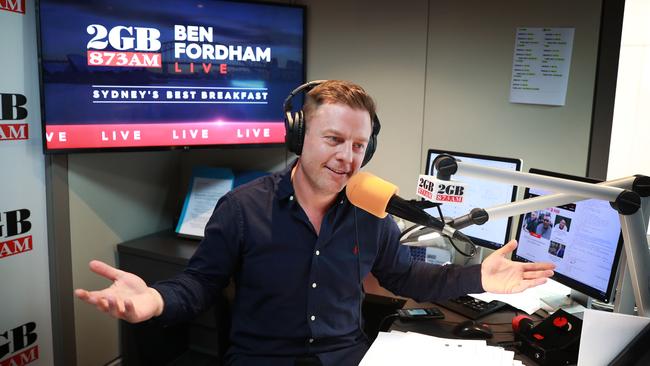 2GB radio host Ben Fordham. Picture: John Feder