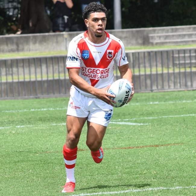 Xavier Kirk pictured playing in the SG Ball Cup earlier this year for the Dragons.