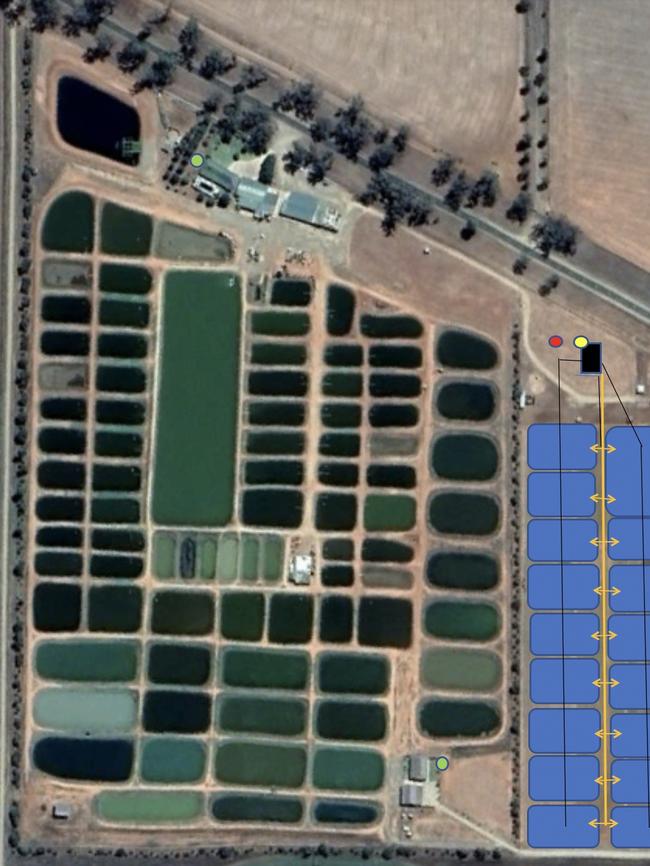 Pond Expansion Map at the Euberta Fish Hatchery.