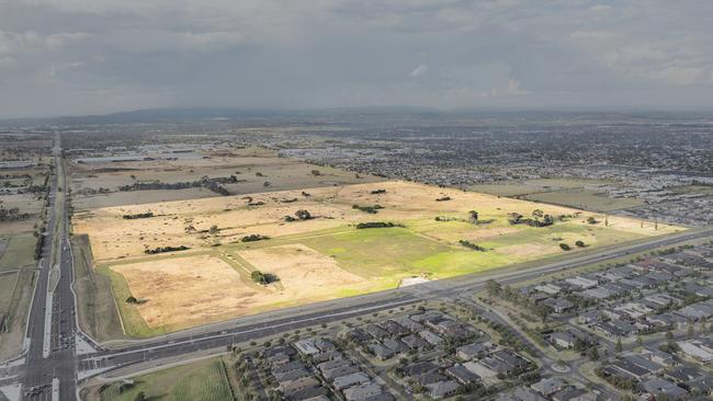 The 64.4ha parcel in Melbourne's Cranbourne where ESR and Frasers are developing an industrial estate.