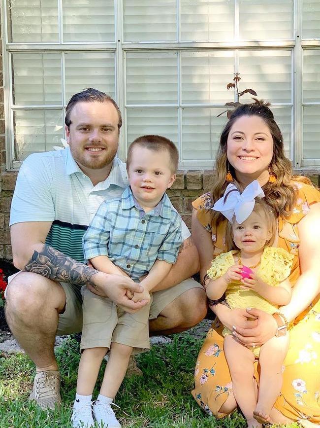 Brenton Estorffe with his wife Angelenna and their children Asher and Eliana.