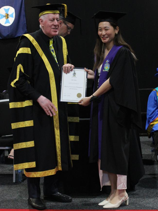 Deki Dema graduated with a Master of Construction Management at the CQUniversity graduation ceremony in Bundaberg on December 14, 2023.