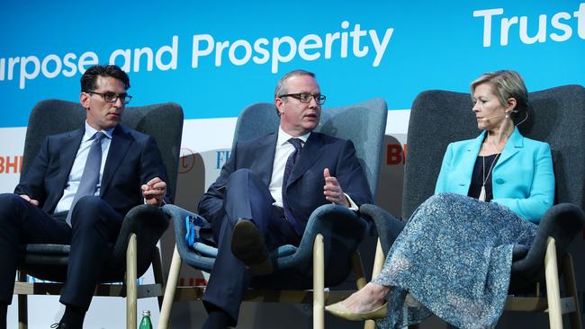 Sandon Capital managing director Gabriel Radzyminski (middle). Picture: John Feder/The Australian.