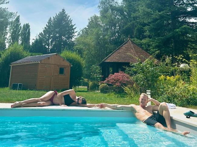 Emma McKeon and Cody Simpson took a break in the French countryside before the Olympic closing ceremony. Picture: Instagram