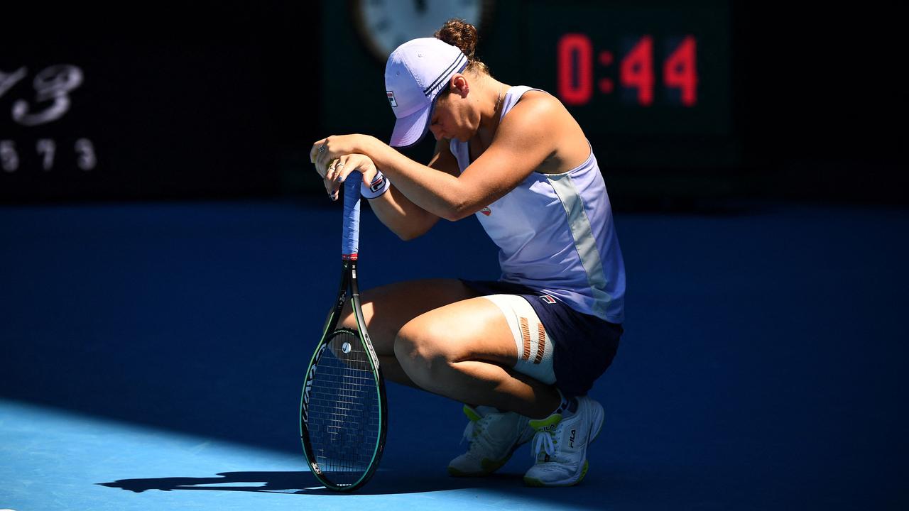 Ash Barty’s Australian Open is over. (Photo by William WEST / AFP)