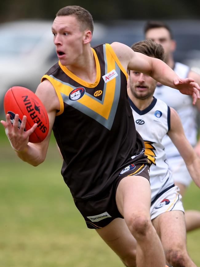 Nicholas Klooster in action for Thomastown. Picture: Andy Brownbill