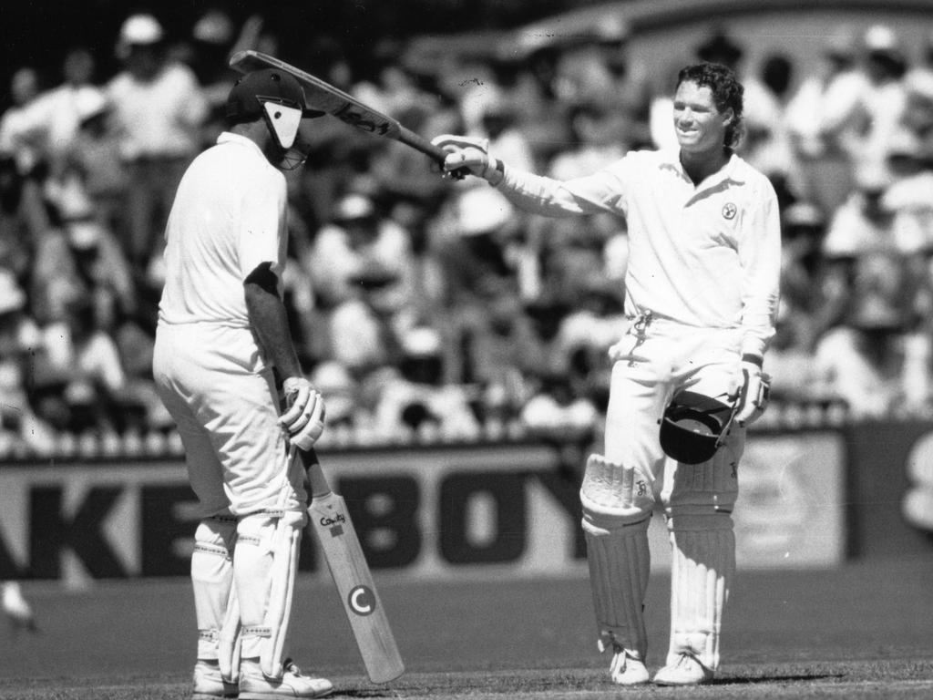 Dean Jones brings up his double-century in Adelaide.