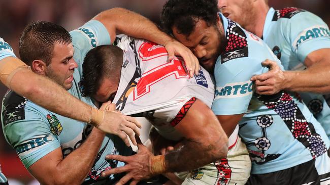 Cronulla could get more value out of their local derby. (Brett Costello)