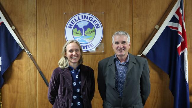 Bellingen Shire Council Mayor Dominic King with deputy mayor Jennie Fenton.