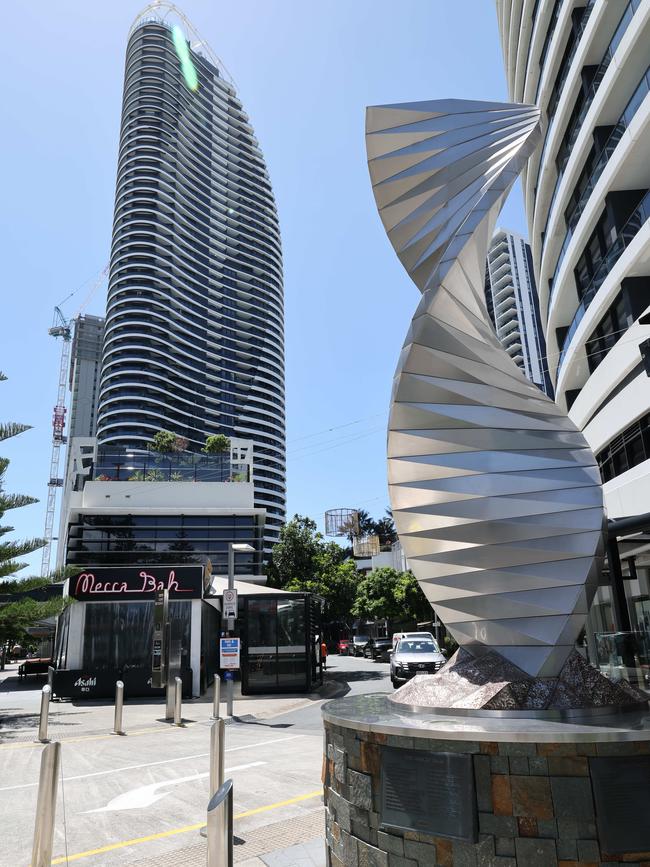 Gold Coast premium dining destination, Oracle Boulevard, announcied a multi-million-dollar transformation that will set a new standard for luxury dining and redefine the culinary scene on the Coast. SOX Hospitality founder Simon Morris and Jason Makris, CEO of Makris Group, at the announcement. Picture Glenn Hampson