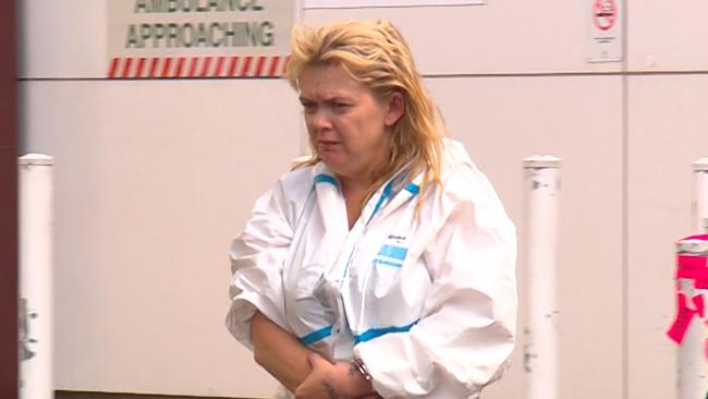 Leanne Prak following her arrest over the death of Michael McEvoy. Picture: Nine News.