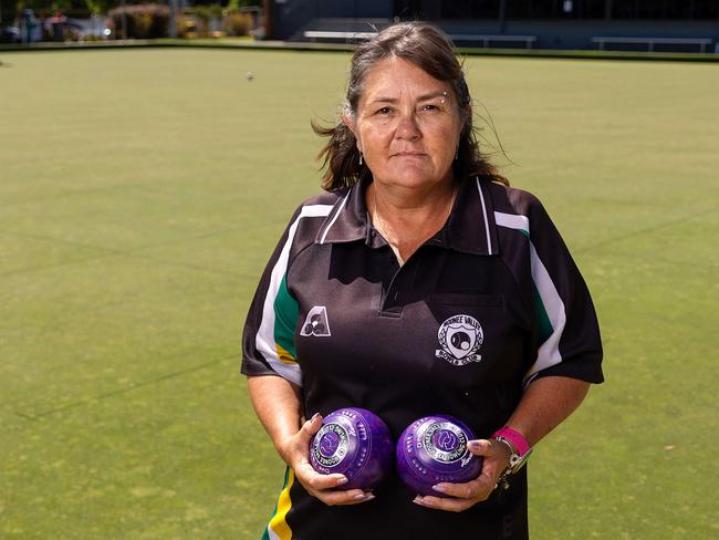 MELBOURNE, JANUARY 2, 2025: Darlene Badenoch was diagnosed with cancer in 2023 and was forced to step away from bowls. When she was on the road to recovery, she returned to her club (Moonee Ponds Bowls Club) only to be told she had been demoted. She has since taken the club to VCAT because they allegedly told her she was Ãtoo unreliableÃ to play in a higher division. Darlene is pictured at her new club, Moonee Valley Bowls Club. Picture: Mark Stewart