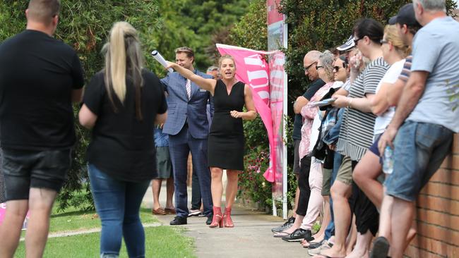 People were out in force at this East Geelong auction earlier this month.