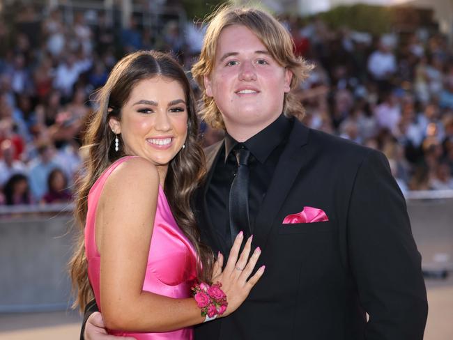 Olivia Peat and Zavier Kerr at the Southport State High School Formal at SeaWorld. Picture, Portia Large.