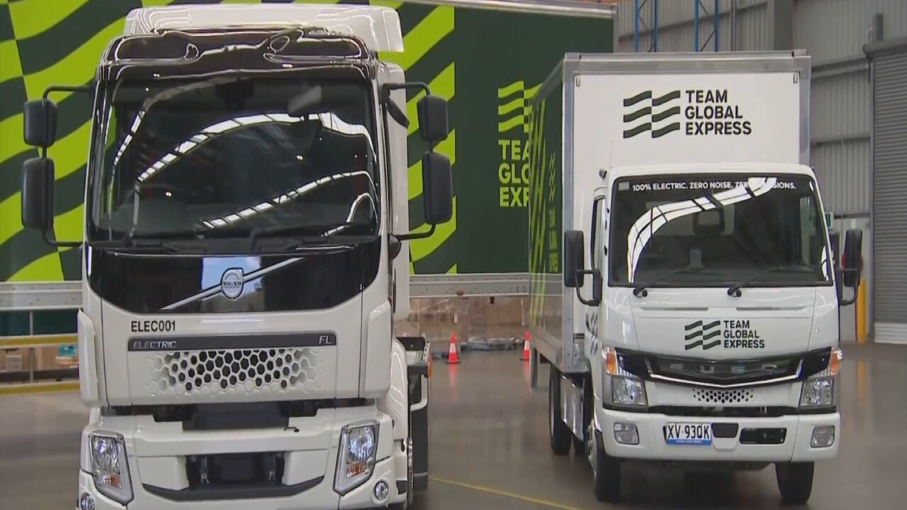 Electric delivery trucks unveiled in Sydney