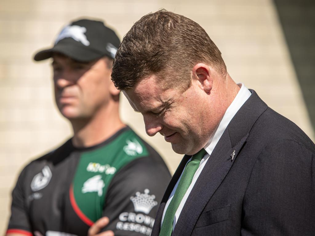 South Sydney CEO Blake Solly will face media on Wednesday to address the sacking of Jason Demetriou as coach. Picture: Julian Andrews