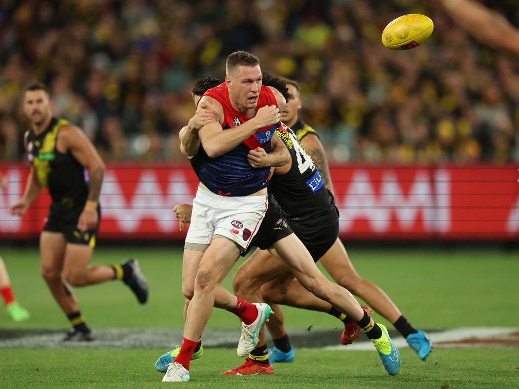 Tom McDonald has backed teammate Harrison Petty to turn around his form after a barren start to the season. Picture: Robert Cianflone/Getty Images.