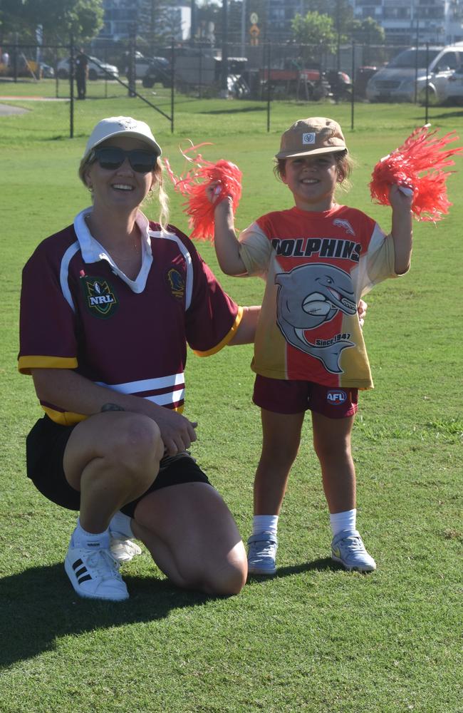 Spectators out and about to enjoy the Dolphins vs Titans NRL trial match at the Sunshine Coast Stadium. Picture: Eddie Franklin.