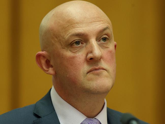 CANBERRA, AUSTRALIA NewsWire Photos APRIL 29, 2021:  Mike Burgess, Director-General of Security during an inquiry into extremist movements and radicalism in Australia, at Parliament House in Canberra.Picture: NCA NewsWire / Gary Ramage