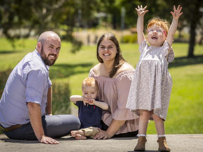 Stem cells from Billie’s umbilical cord protected her from brain damage. Picture: Jake Nowakowski