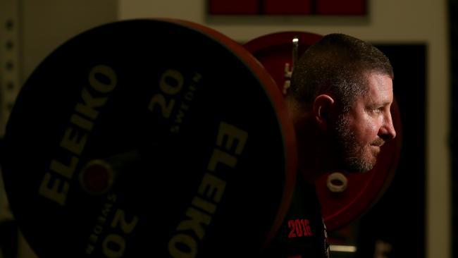 Ray Owen lifting 260kg ahead of the Matti Tikka Opal Challenge, which will be held at Strength Nation on Sunday. Picture: Justin Sanson.