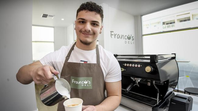 Teenager Carlo Capone opened his own cafe this year. Picture: RoyVphotography