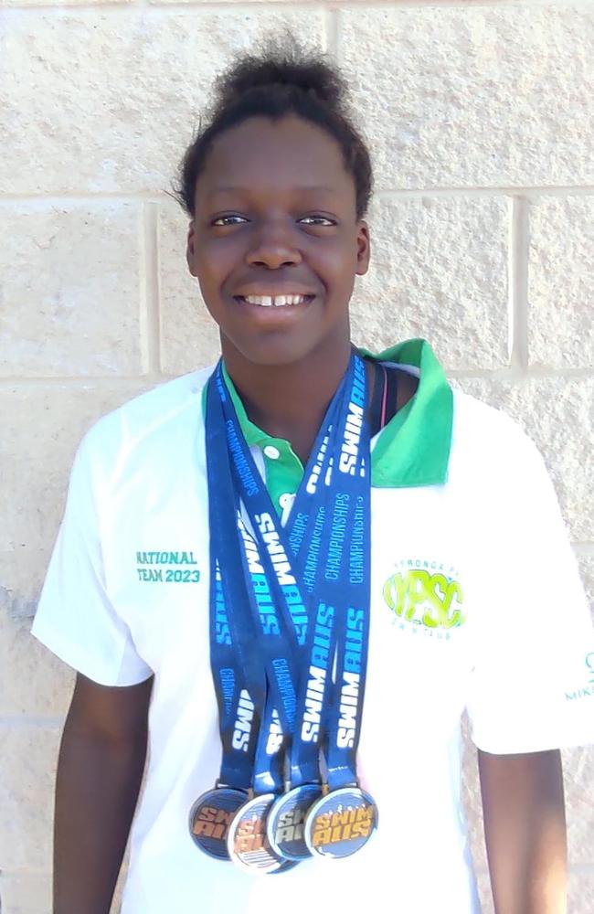 Victoria Belando Nicholson took home plenty of medals at the 2023 Australian Age Championships at the Gold Coast Aquatic Centre. Photo: Supplied