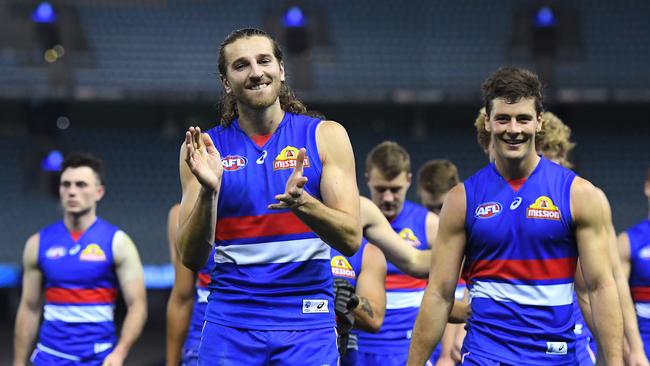 Bontempelli post-game after the win. Picture: Getty Images