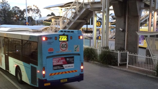 ROUTE 722: Blacktown to Prospect Busways bus at Blacktown train station. Public transport/generic Blacktown and Prospect photos.