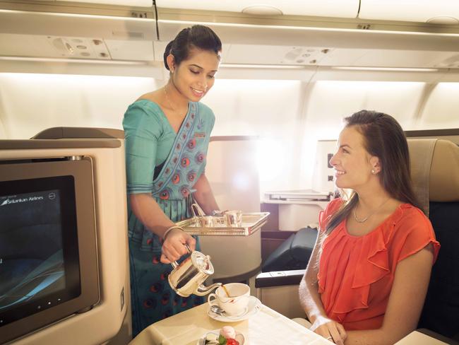 SriLankan Airlines promises ‘finest Ceylon tea brewed to perfection’.