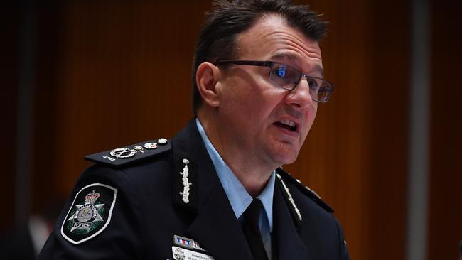 Australian Federal Police Commissioner Reece Kershaw has warned the Prime Minister probe into who knew what and when on the alleged rape of Brittany Higgins could interfere with the police investigation. Picture: Sam Mooy/Getty Images