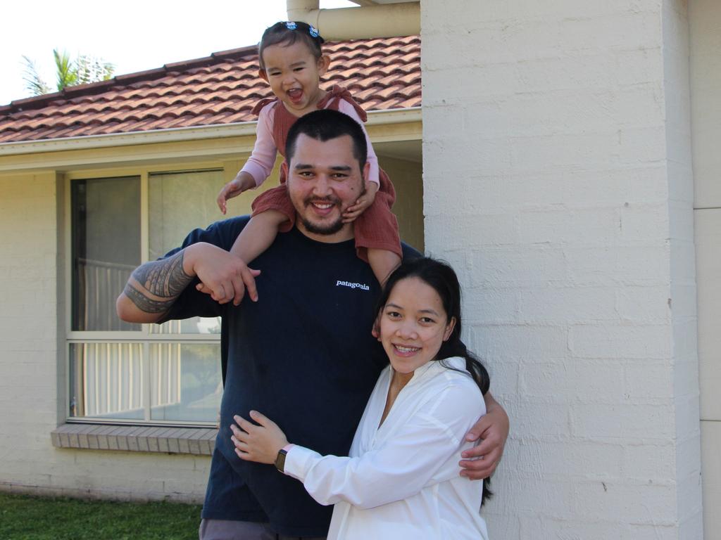 The Harrisons couldn’t be happier securing their first home. Picture: Fiona Killman