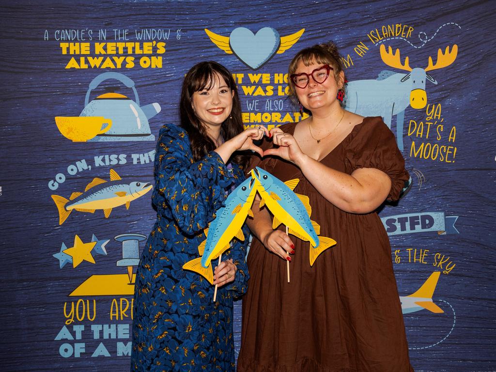 Beth Watson (left) and Grace Sankey at the opening night function for The Empire's Come From Away at The Rock, Friday, March 14, 2025. Picture: Hey Media