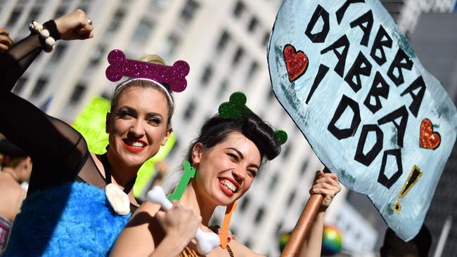 Around 30,000 people attended a pro-same-sex marriage rally in Sydney last week. Picture: Saeed Khan/AFP