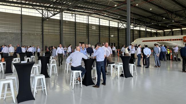 Photos from the formal celebrations inside the hangar on November 1, 2023.