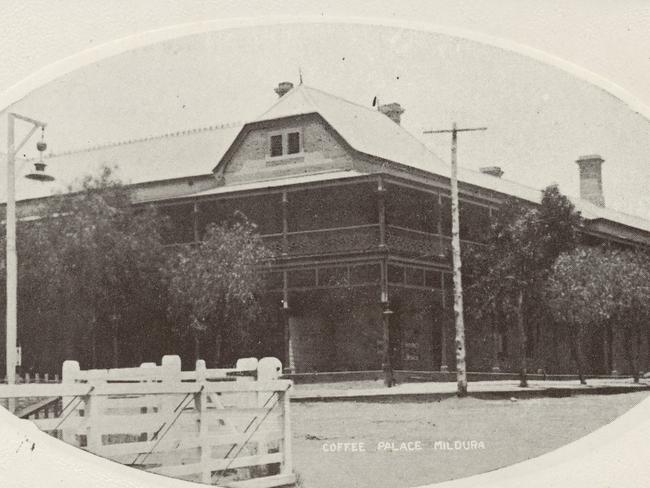 A coffee palace in Mildura circa 1911. Picture: State Library Victoria