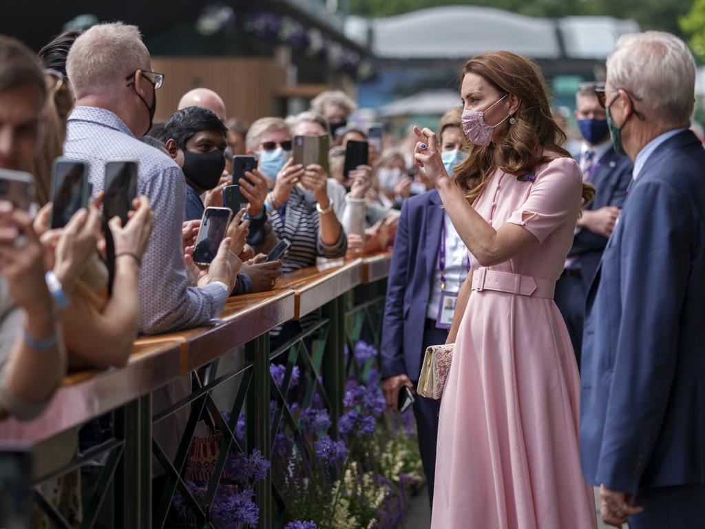 Kate and her father Michael Middleton. Picture: AELTC