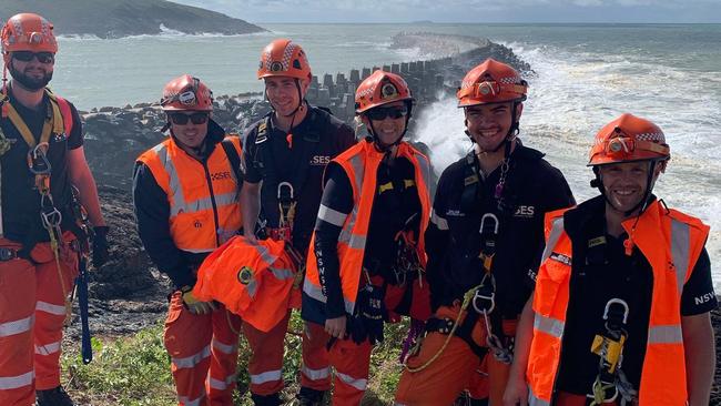 Some of the new recruits pictured here during training were involved in the Coffs Creek rescue.